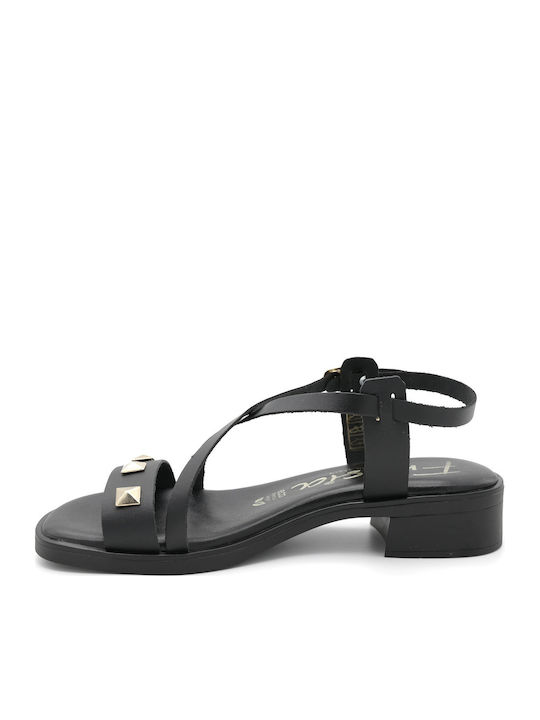 Leder Sandalen Schwarz