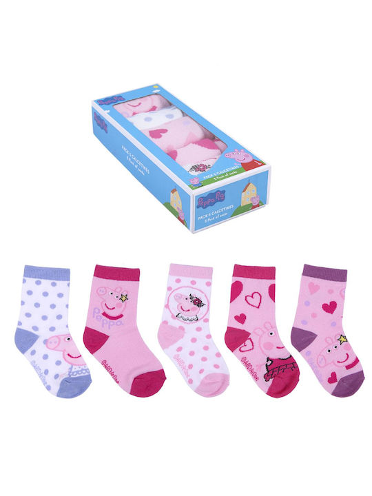 Peppa Pig Șosete pentru Copii Multicolor 5 Perechi