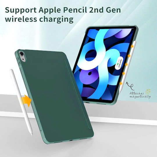 Husa Ultra Slim Pentru Apple Ipad A16 11-inch 2025 10.9-inch 2022 Silicon Tpu Smart Cover – Verde Marin
