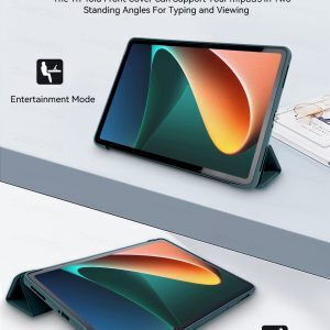 Ultra Slim Hülle für Xiaomi Pad 7 Pad 7 Pro 11,2" 2025 Silikon TPU Smart Cover – Meeresgrün