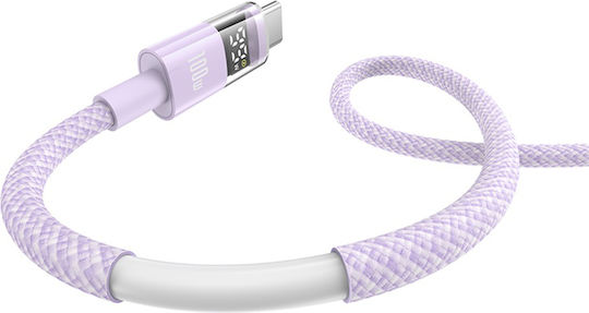 Baseus Geflochten USB 2.0 Kabel USB-C männlich - USB-A 100W Lila 1m (P10382701511-00)