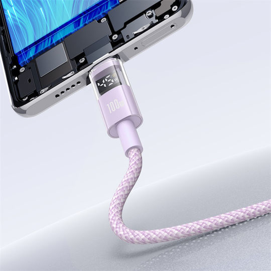Baseus Geflochten USB 2.0 Kabel USB-C männlich - USB-A 100W Lila 1m (P10382701511-00)
