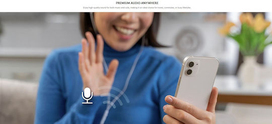 Genius 31710030401 In-ear Handsfree Ακουστικά με Βύσμα USB-C Λευκό