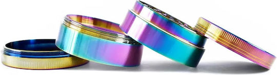 Grinder Curcubeu 63mm Capac Transparent 4 Părți