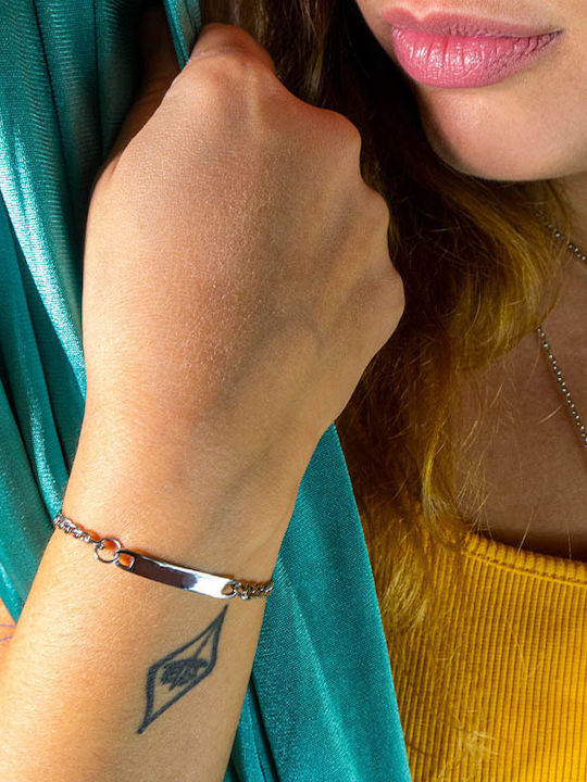 Theodora's Jewellery Βραχιόλι Ταυτότητα από Ατσάλι Theodora's Jewellery Βραχιόλι Ταυτότητα από Ατσάλι