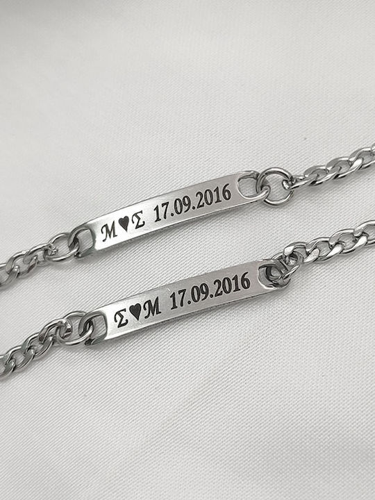 Theodora's Jewellery Bracelet Id From Stainless Steel Jt-B281-000-Silver