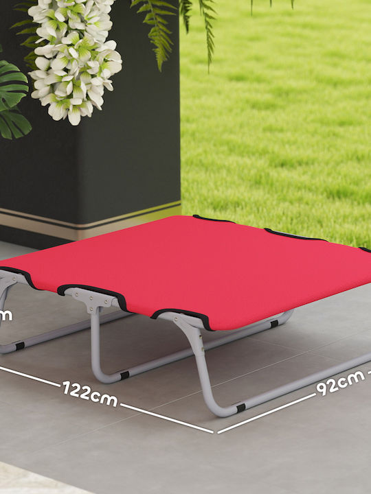 Pawhut Bezug für Hundebett Rot 71x58cm