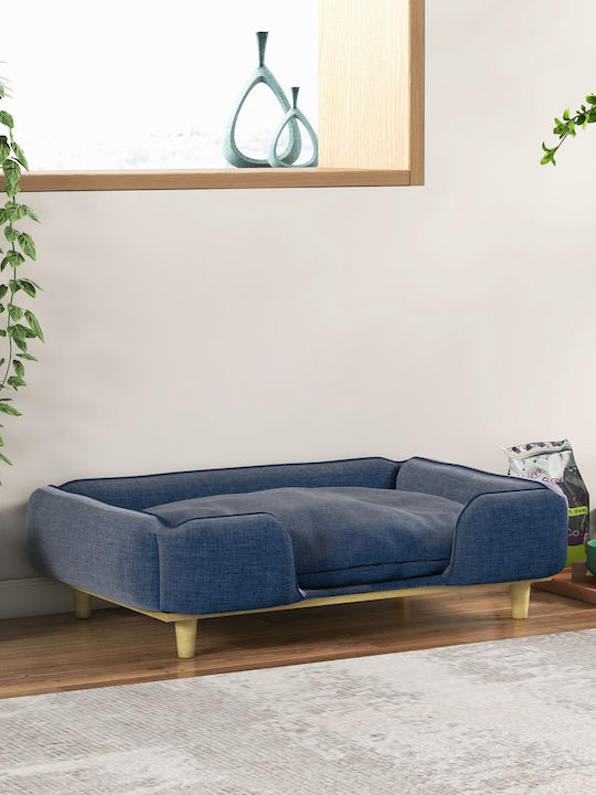 Pawhut Sofa Dog Bed Blue 96x66cm