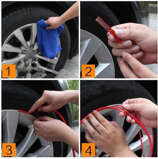 Protective Decorative Rim Rings Adhesive Made Flexible Plastic Green