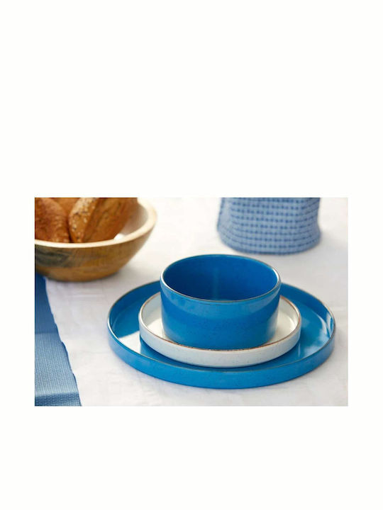 Marine Business Maldivas Desert Serving Plate from Melamine Blue with Diameter 18.29cm 6 Pieces