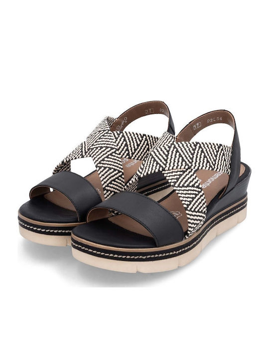 Anatomic Women's Leather Ankle Strap Platforms Black