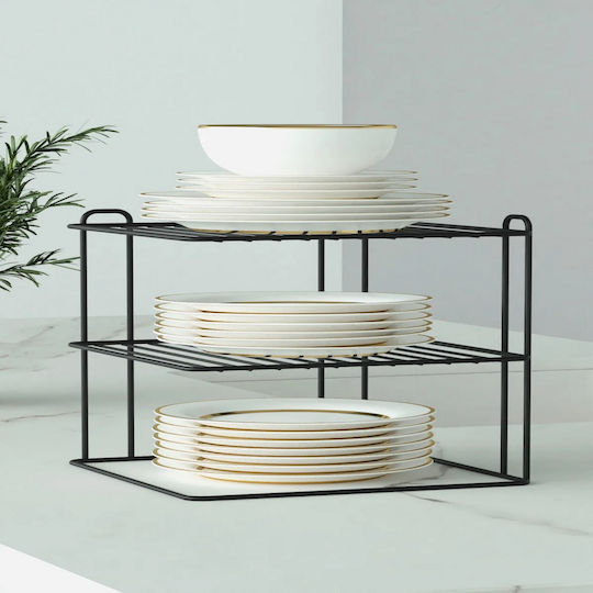 Femmit Επιτραπέζια Βάση Μεταλλική 21x21x23εκ. 2τμχ Μαύρη