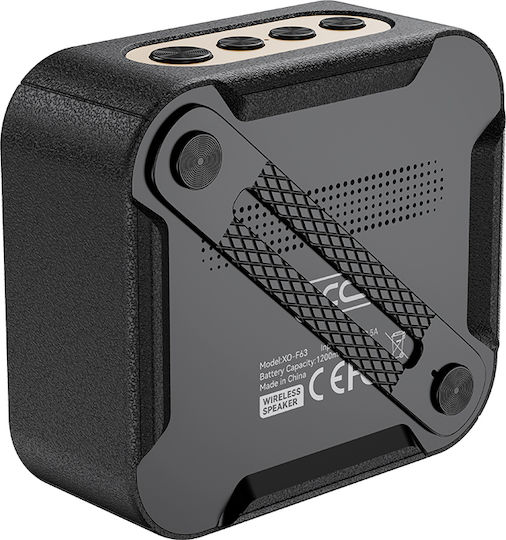 XO F63 Joy Ηχείο Bluetooth 3W με Ραδιόφωνο και Διάρκεια Μπαταρίας έως 11 ώρες Μαύρο