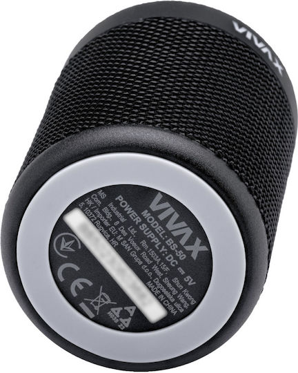Vivax BS-50 Boxă Bluetooth 5W cu Radio și Durată de Baterie până la 4 ore Negru