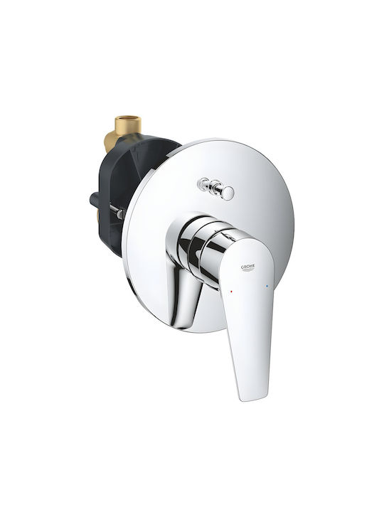 Grohe Σετ Μίκτης, Τηλέφωνο & Κεφαλή Ντουζ Εντοιχισμού για Νιπτήρα Ασημί