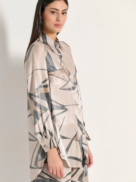 Women's Long Sleeve Shirt Beige
