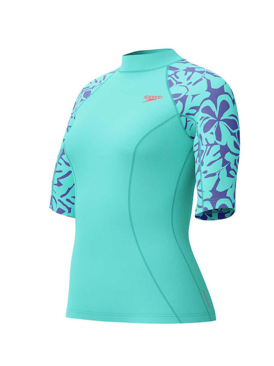 Speedo Women's Short Sleeve Sun Protection Shirt Blue