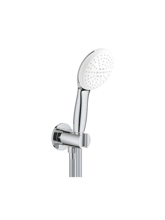 Grohe Set Mischer, Handbrause & Duschkopf für Wandmontage für für Waschbecken Silber