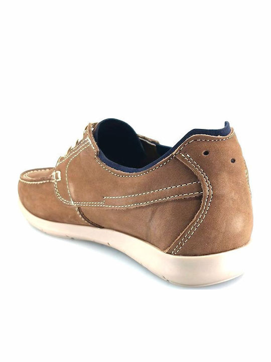 Δερμάτινα Ανδρικά Boat Shoes σε Καφέ Χρώμα