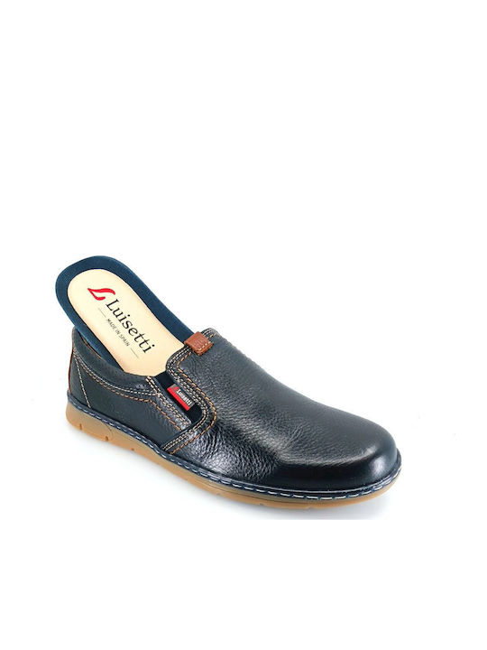 Leder Herren Mokassins in Blau Farbe