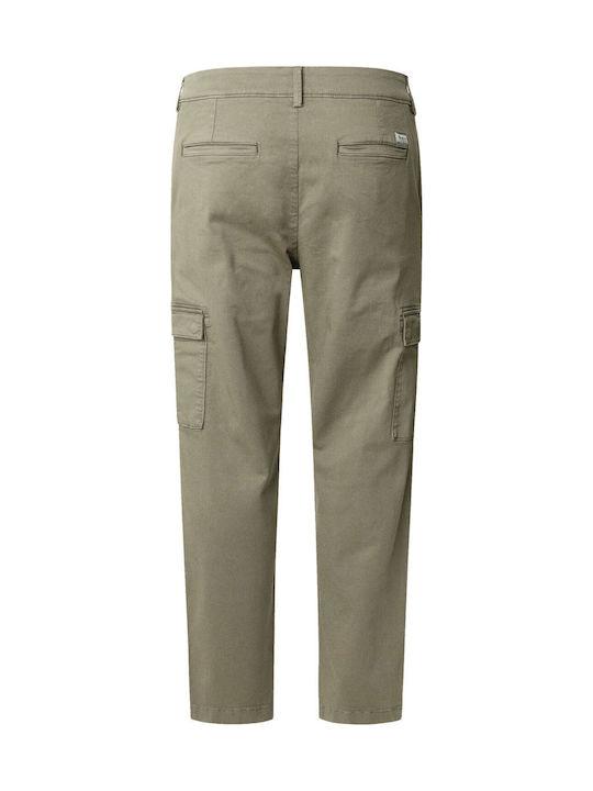 Herren Jeanshose Cargo-Hose mit Slim Passform Stone Green
