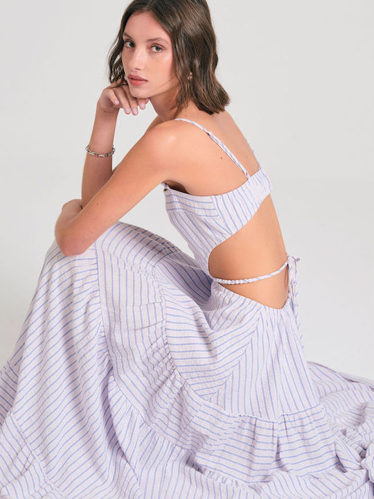 Sommer Maxi Abendkleid Off-Shoulder Dahlia Lila