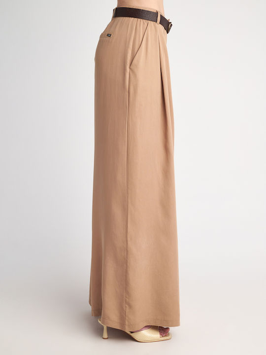 Pant Women's Fabric Trousers Light Beige