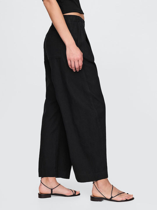 Women's Linen Trousers Black