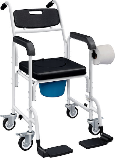 HomCom Αναπηρικό Καρότσι Μπάνιου 26cm 713-189V00BK Μαύρο