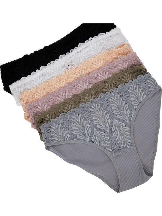 Damen Slip MultiPack mit Spitze
