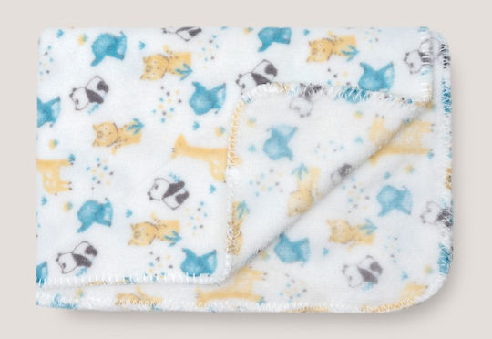 Interbaby Κουβέρτα Ισπανίας Αγκαλιάς & Λίκνου Animals Πολύχρωμο 80x110εκ.