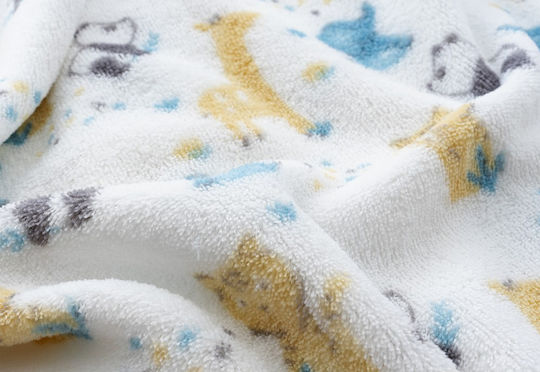 Interbaby Κουβέρτα Ισπανίας Αγκαλιάς & Λίκνου Animals Πολύχρωμο 80x110εκ.