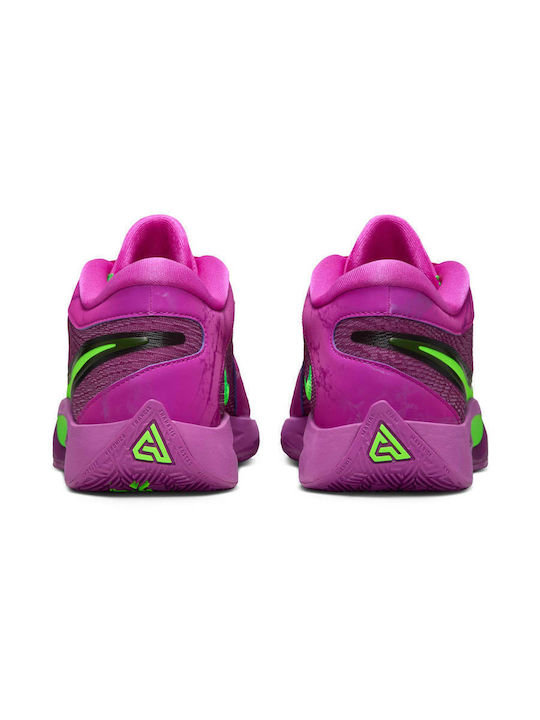 Giannis Freak 6 "Enforcer" Μπασκετικά Παπούτσια Bold Berry / Electric Green