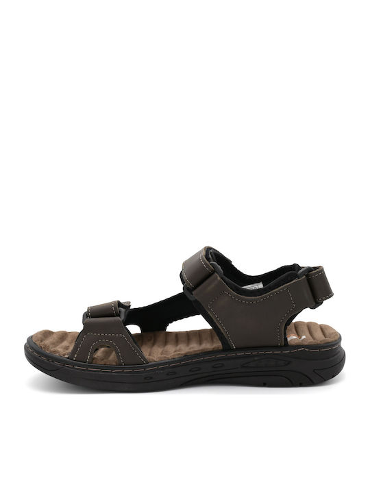 Leder Herrensandalen in Braun Farbe