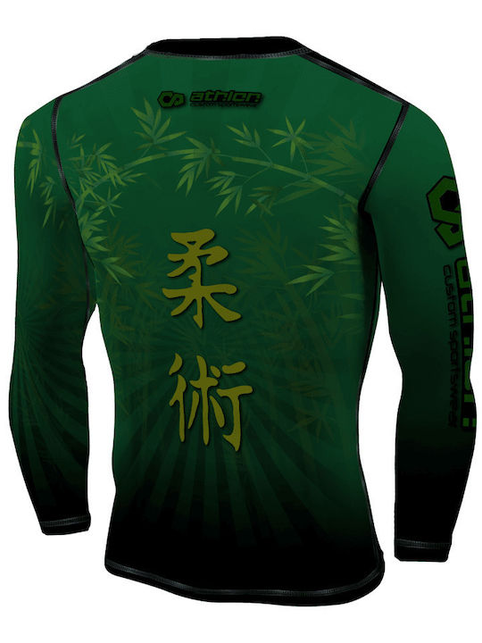 Athlon Herren Langärmlig T-Shirt 135-1816 für Jiu-Jitsu / MMA Grün
