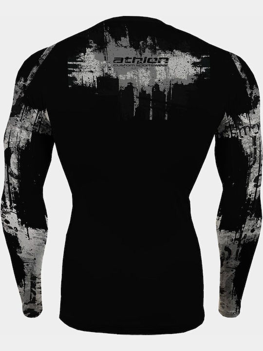 Athlon Herren Langärmlig T-Shirt 135-1758 für Jiu-Jitsu Silber