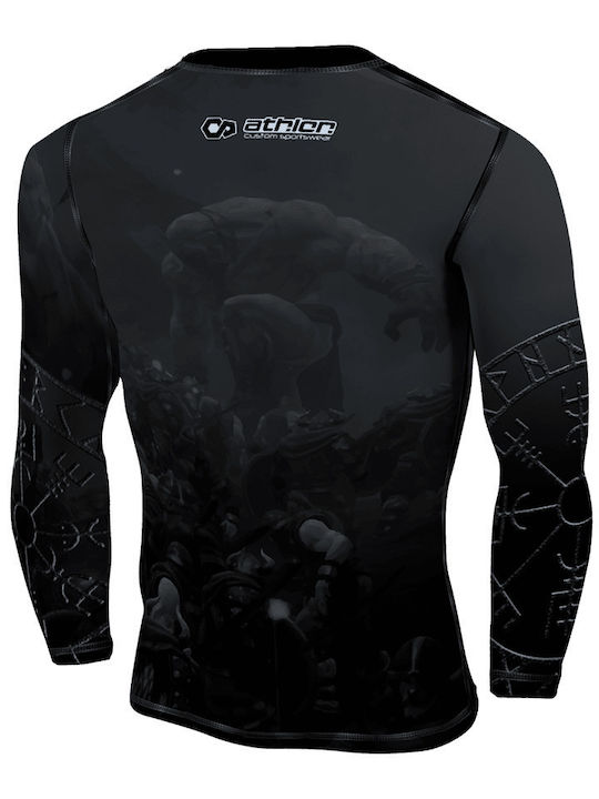 Athlon Herren Langärmlig T-Shirt 135-1819 für Jiu-Jitsu / MMA Schwarz