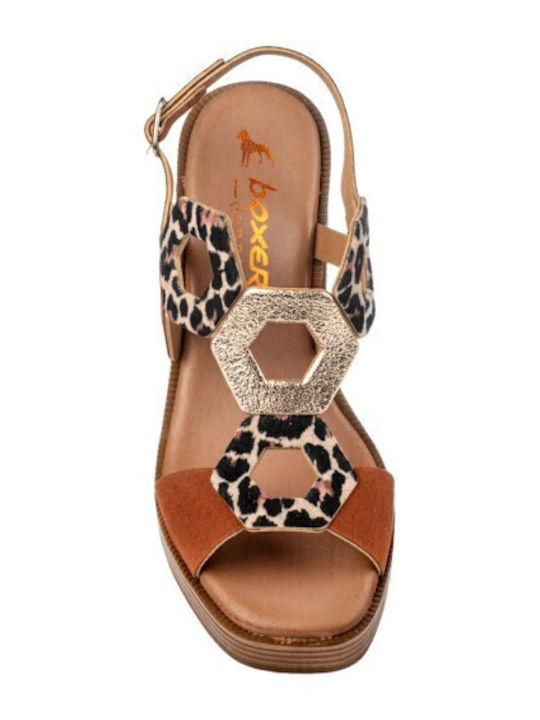 Leather Sandals Tabac Brown