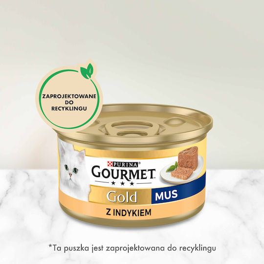 Gourmet Υγρή Τροφή για Ενήλικες Γάτες σε Κονσέρβα με Γαλοπούλα και Κρέας 85gr