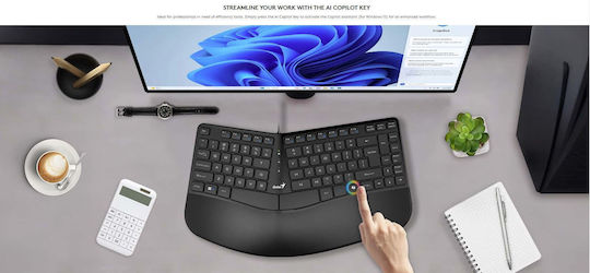 Genius KB-700 Безжично Само клавиатура Английски UK + Palm Rest