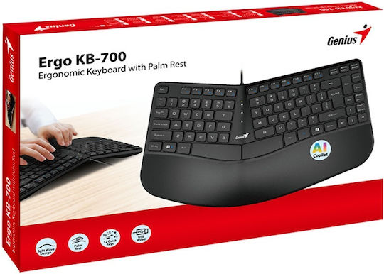 Genius KB-700 Безжично Само клавиатура Английски UK + Palm Rest