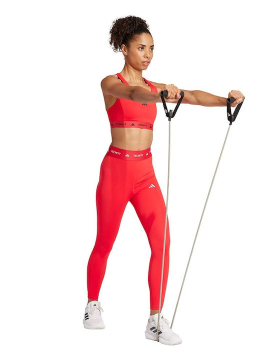Performance Training Damen Gekürzte Leggings Mit Formendefinition Hohe Taille Rot