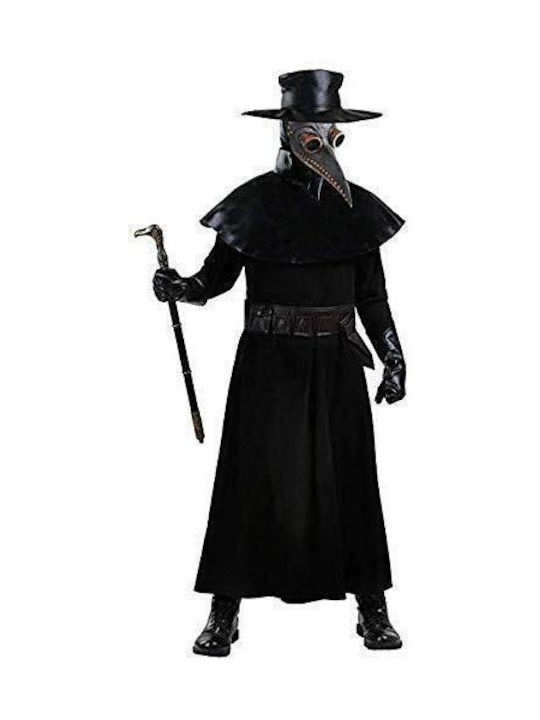 Carnival Mask Full Face Plague Doctor Black
