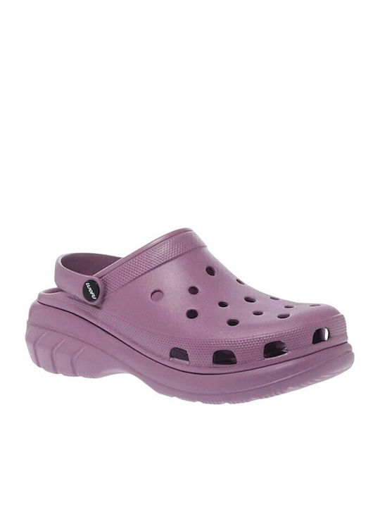 Luofu Damen Clogs Lila