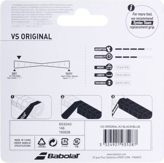 Babolat Feel Overgrip Black 3pcs
