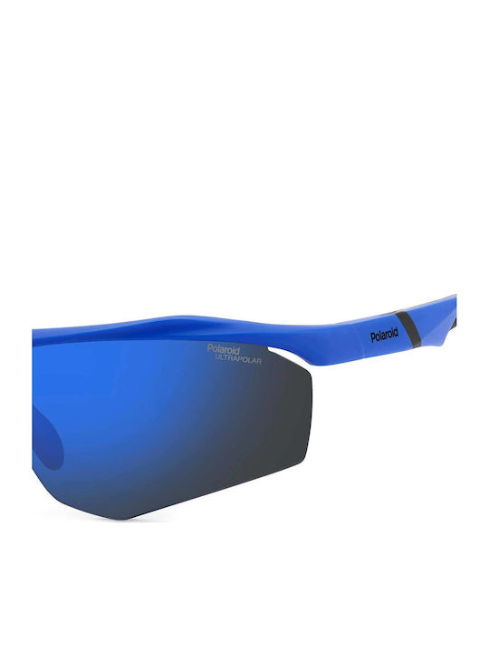 Polaroid Unisex Ochelari de soare cu Albastru Cadru și Albastru Polarized Lentilă PLD7055/S FLL/QG