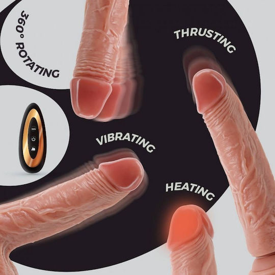 Crushious Realistic Vibrator with Remote Control 20cm Flesh