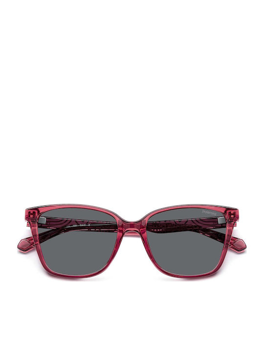 Polaroid Ochelari De Soare Pentru Copii Pătrați Cu Lentile Polarized Roșii