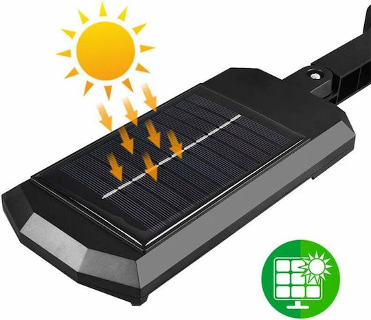 Montat pe perete Lampă Solară 600lm Alb Rece 6000K cu Senzor de Mișcare și Telecomandă IP65 17cmx10cmcm