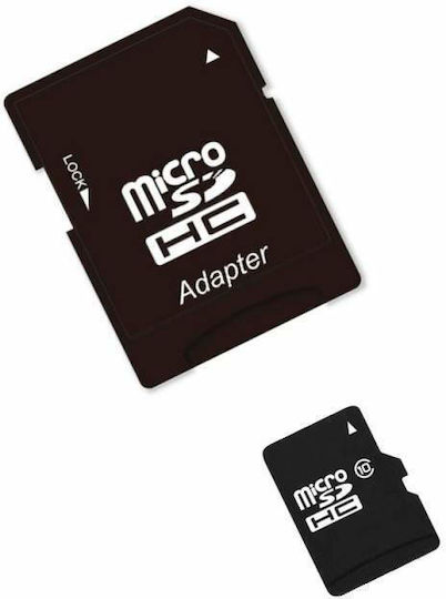 Card de memorie MicroSD de 64 Gb Siks include adaptor SD Clasa 10 Viteză mare Compatibil cu cameră video auto DVR Cameră de supraveghere Telefon Laptop Tabletă Negru